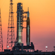 NASA’s SLS rocket on Launch Pad 39B at Kennedy Space Center in Florida.